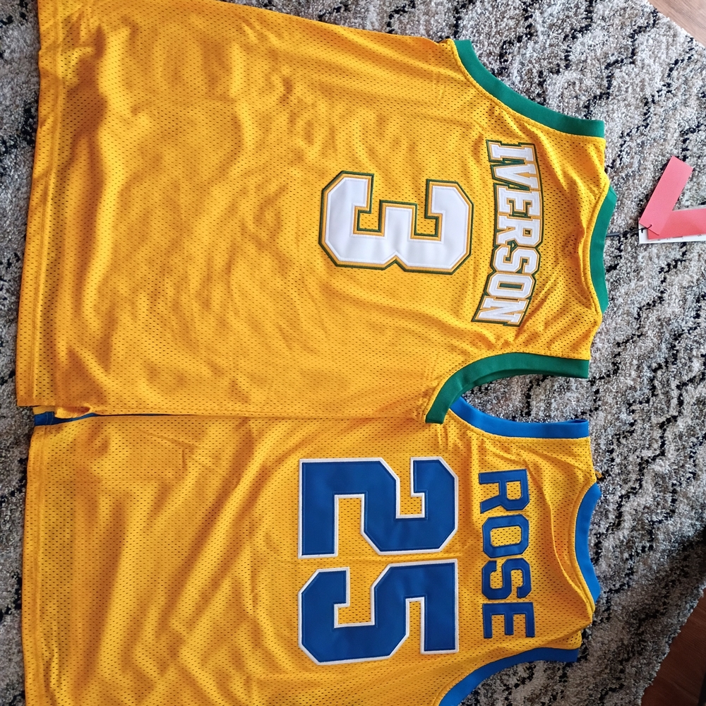 Allen Iverson And Derrick Rose Highschool Jerseys